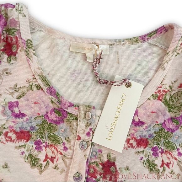 LOVESHACKFANCY **NWT** Jonah Cropped Cardigan in Shimmering Springs - Picture 14 of 14